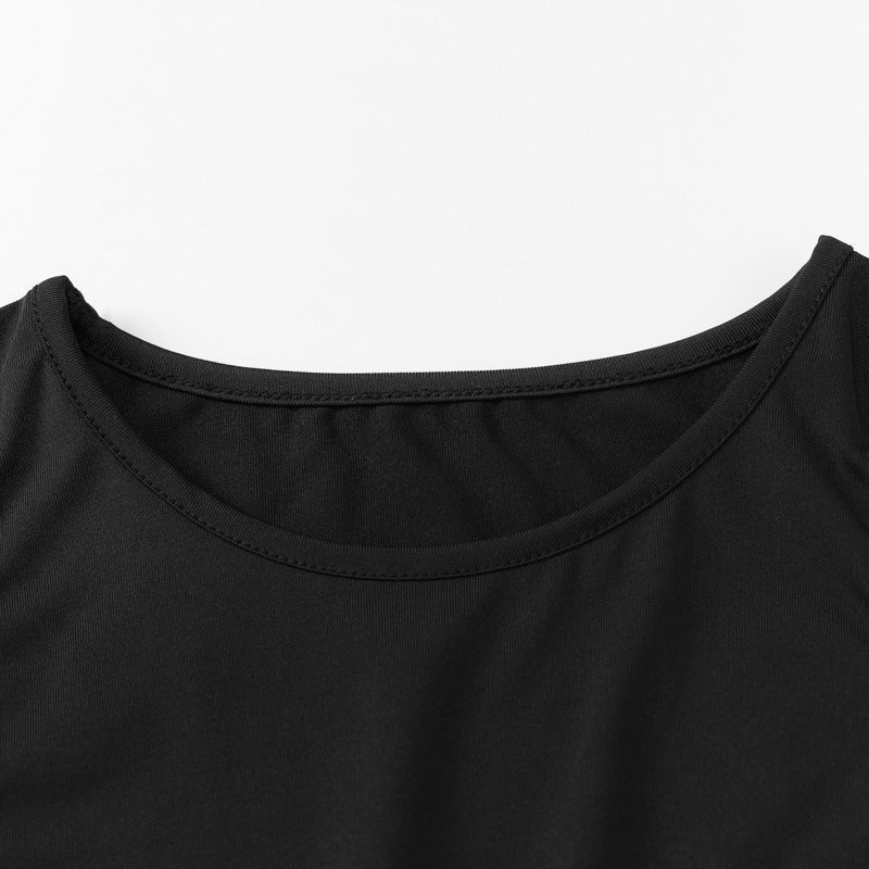 Summer round Neck Flounce Slim Fit Slit Dress Girls