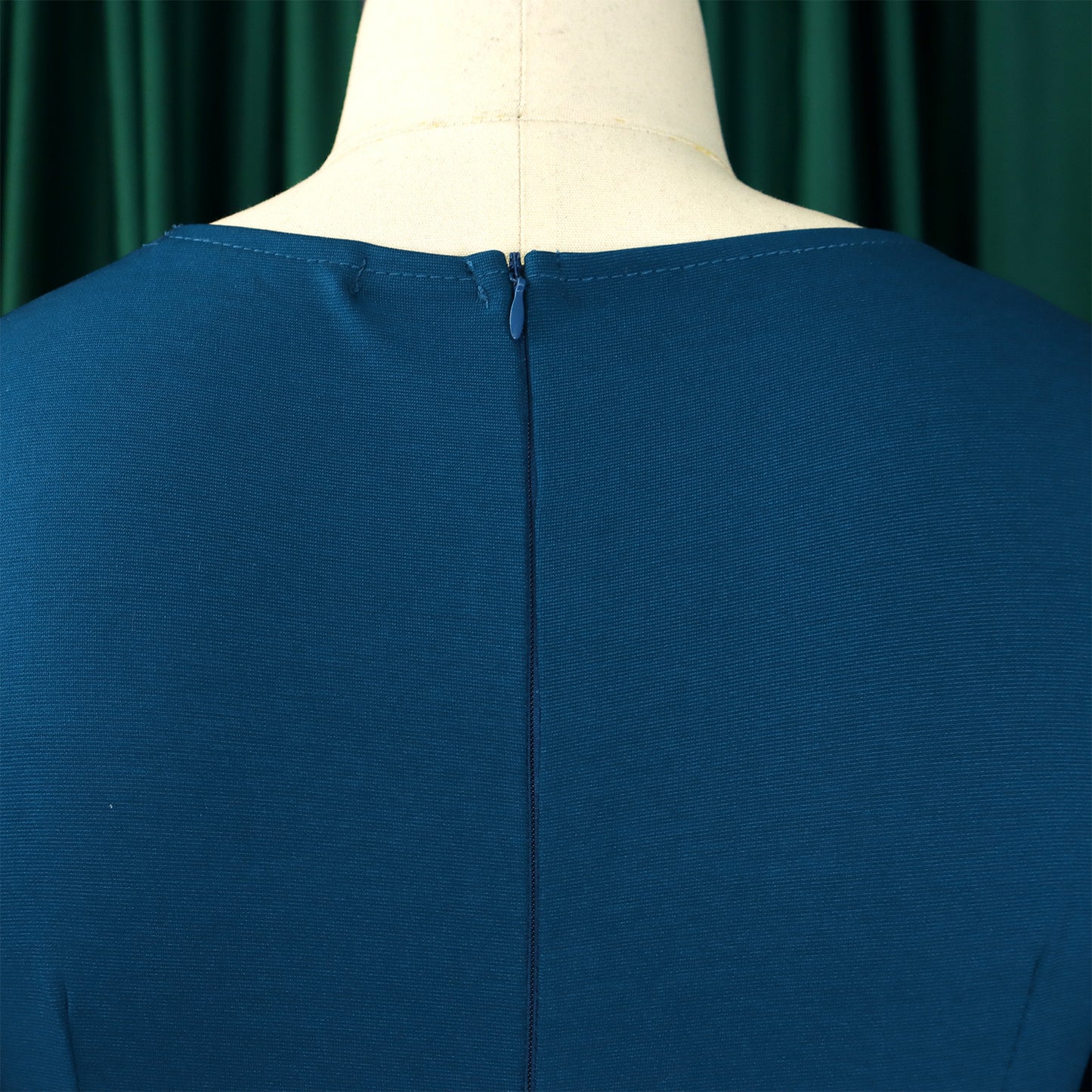 Solid Color round Neck Office Office Hip Dress
