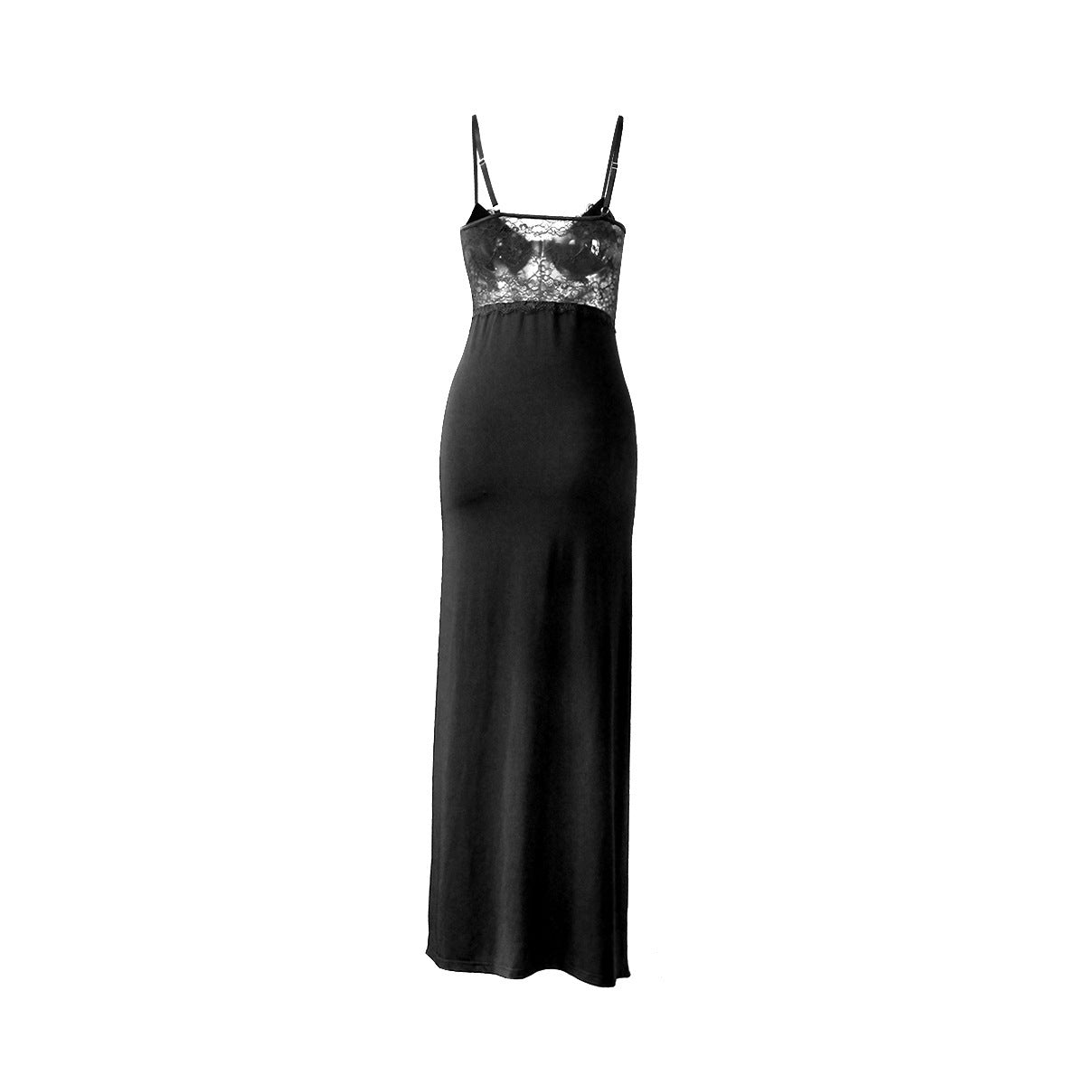 Low Cut Sexy Stitching High Waist Bottoming Dress Split Strap Dress Women