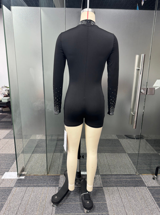 Sexy Drilling See through Elastic Slim Fit Bodysuit
