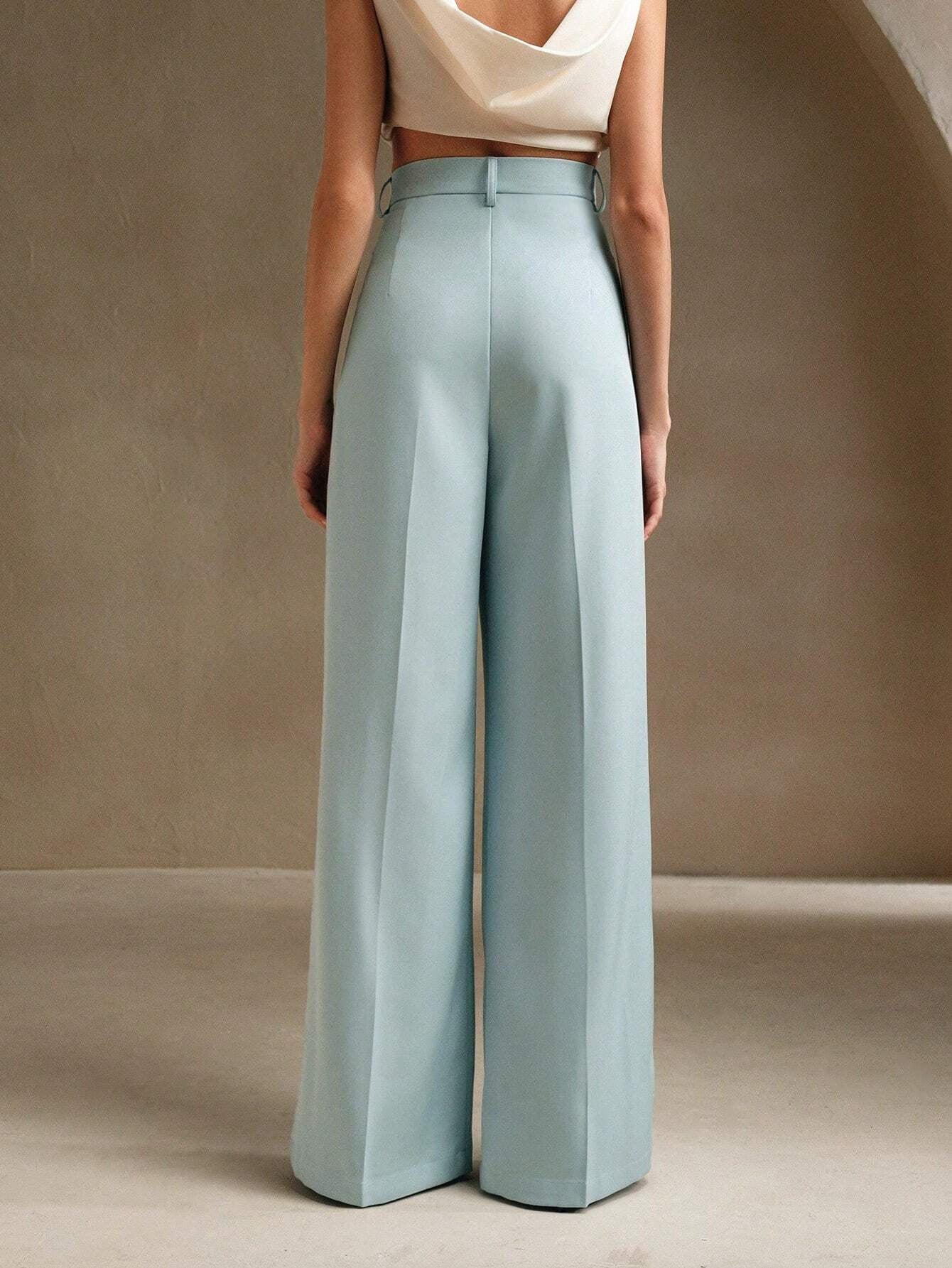 Women Wide Leg Pants Women Spring Autumn High Waist Design Loose Casual Straight Slimming