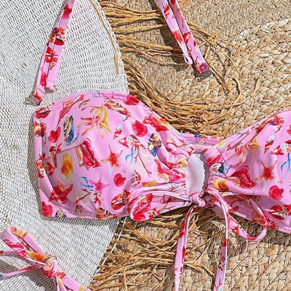 Swimwear Floral Bikini Sexy Bikini Lady Simple Split Swimsuit