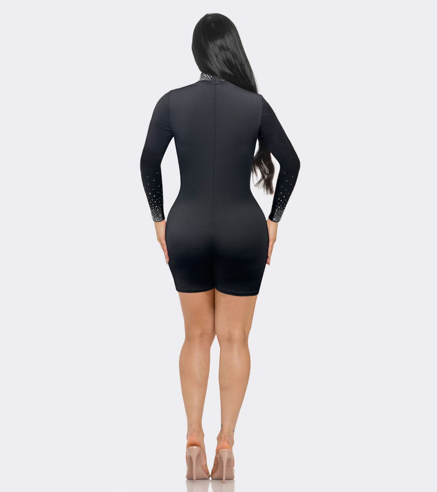 Sexy Drilling See through Elastic Slim Fit Bodysuit