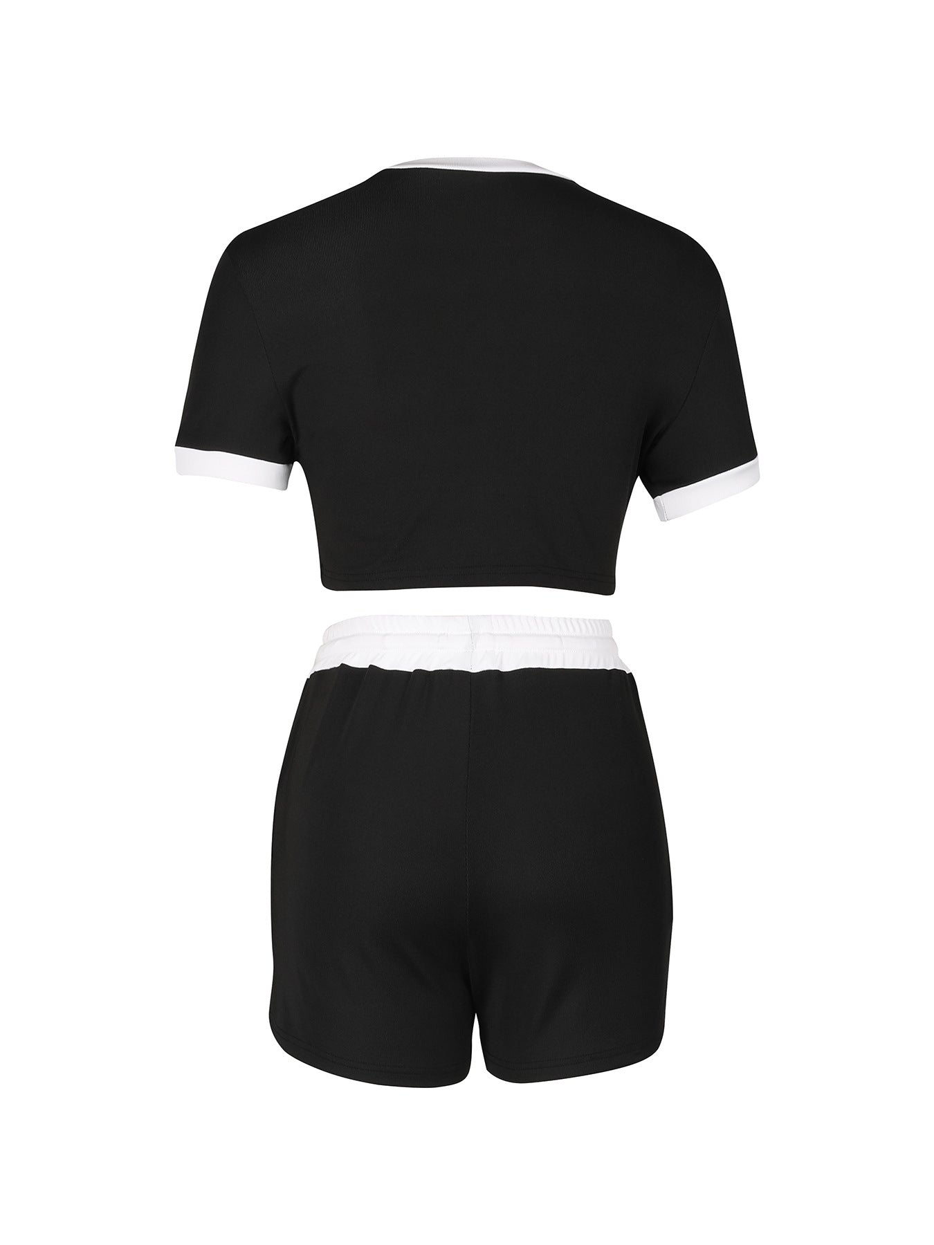 Women Clothing Sports Knitted Shorts Two Piece Sets Sexy Pants Short T Summer