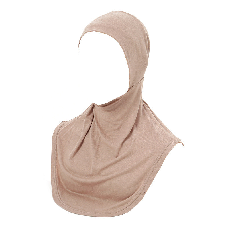 Large Sleeve Cap Mercerized Cotton Bottoming Hood Solid Color Soft Base Tam Shanter