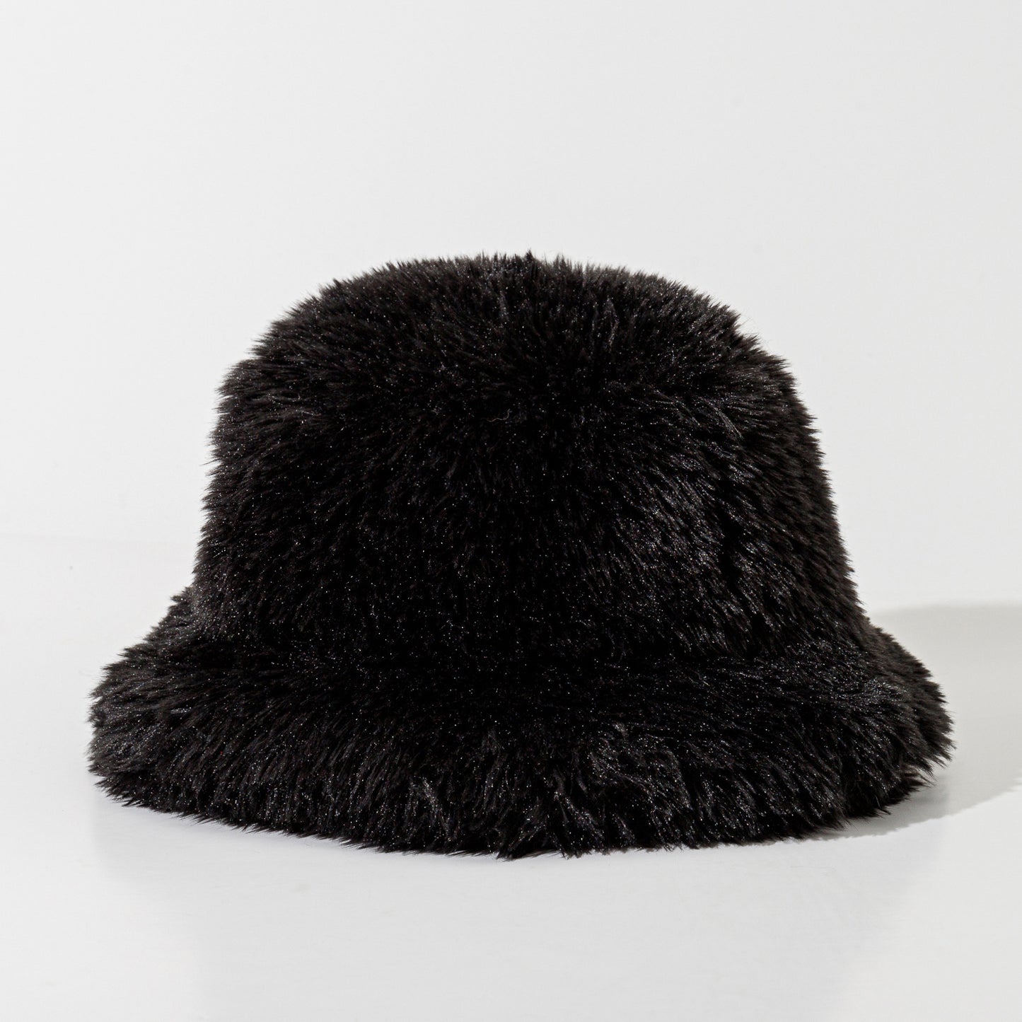 Furry Solid Color Fisherman Hat Women Autumn Winter Thickened Warm Hat Ear Protection Face Showing Small Bucket Cap
