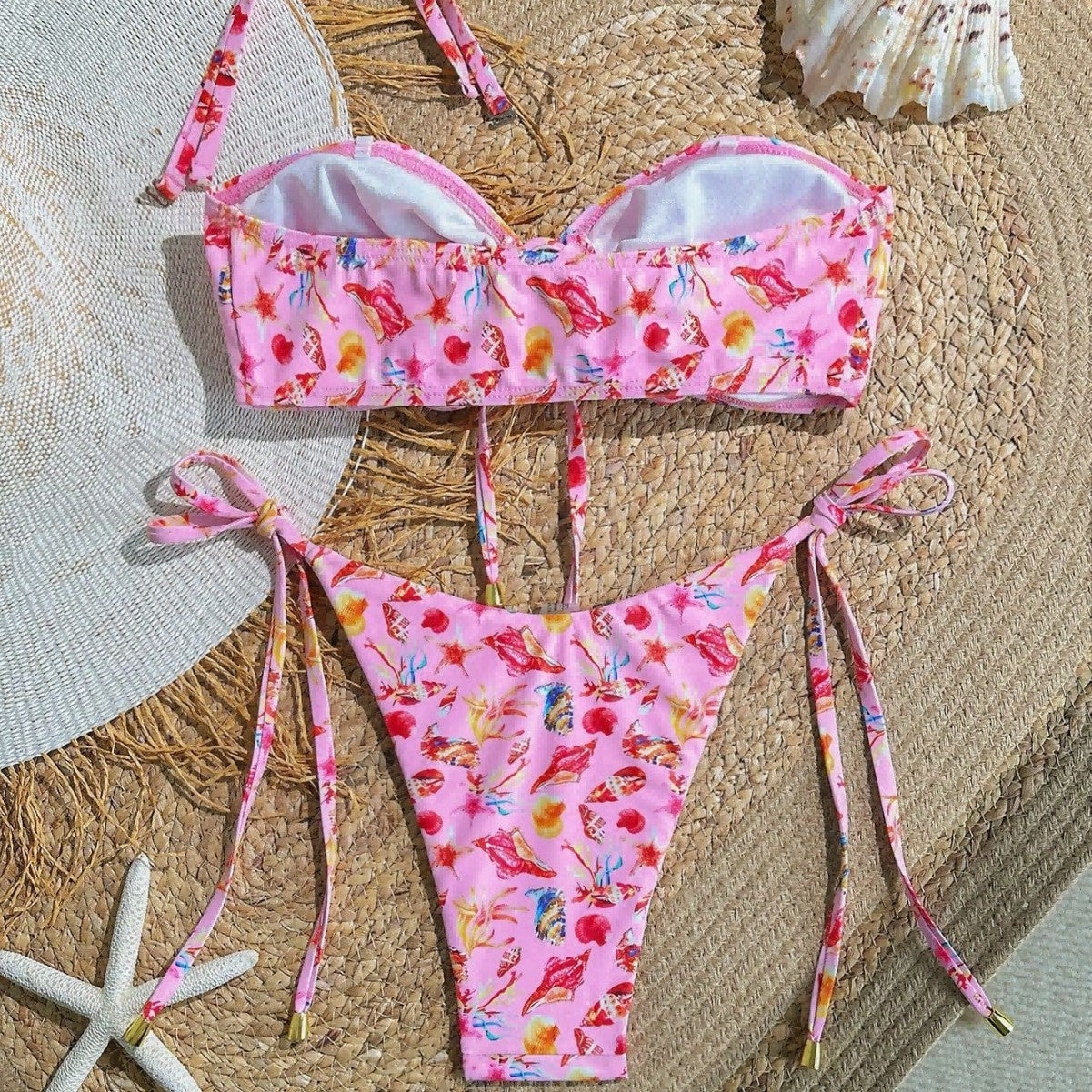 Swimwear Floral Bikini Sexy Bikini Lady Simple Split Swimsuit