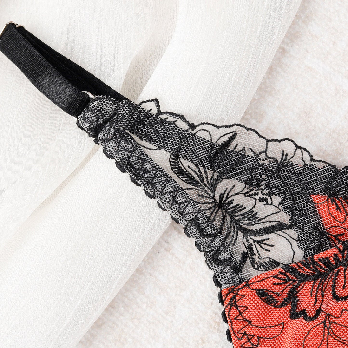 Sexy Ultra Slim Underwear Embroidered Rose Floral Bra Sexy Underwear Two Piece