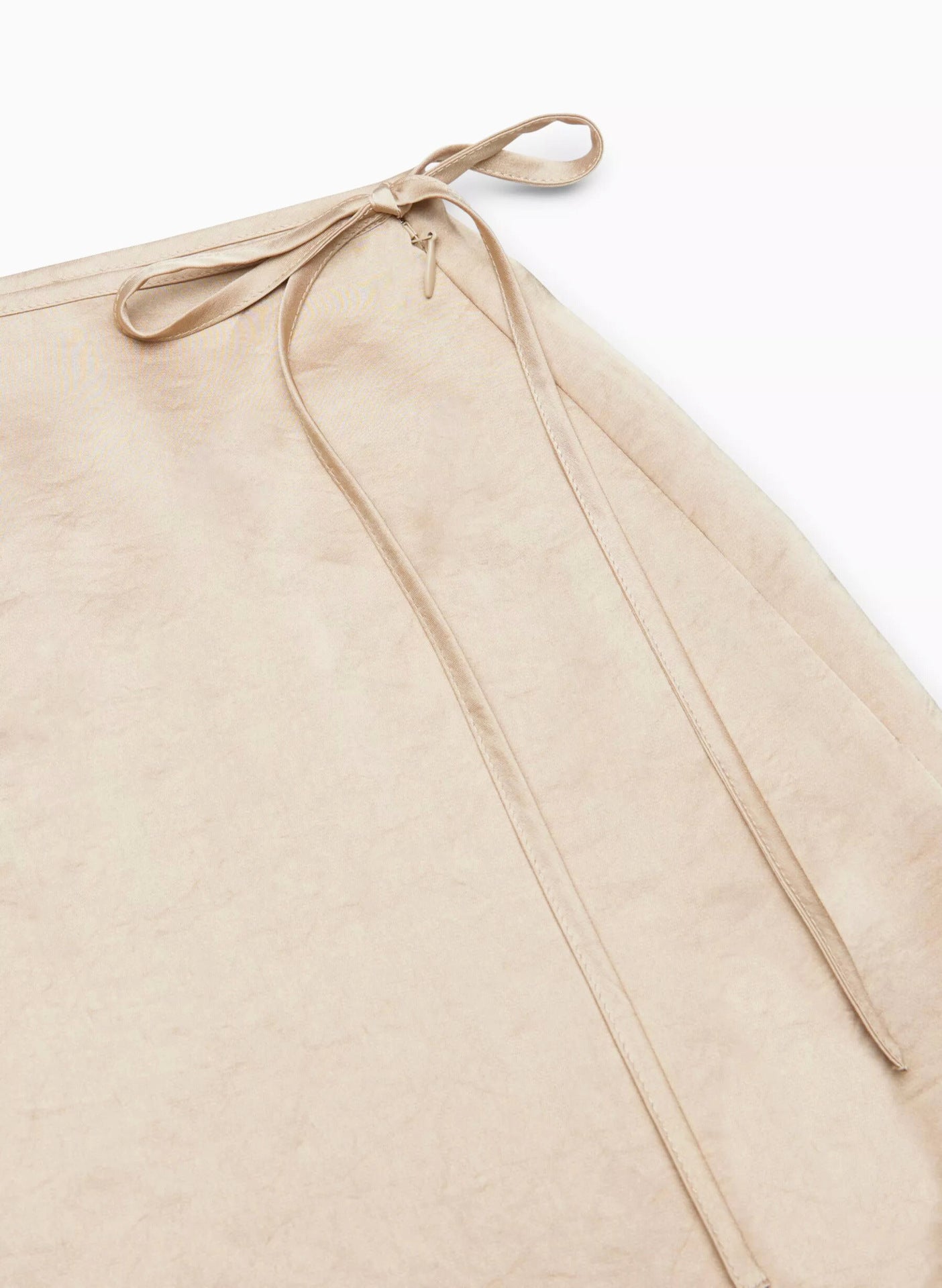 Women Clothing Lace Up Satin Skirt High Waist Slit Straight Skirt Solid Color Maxi Dress Women