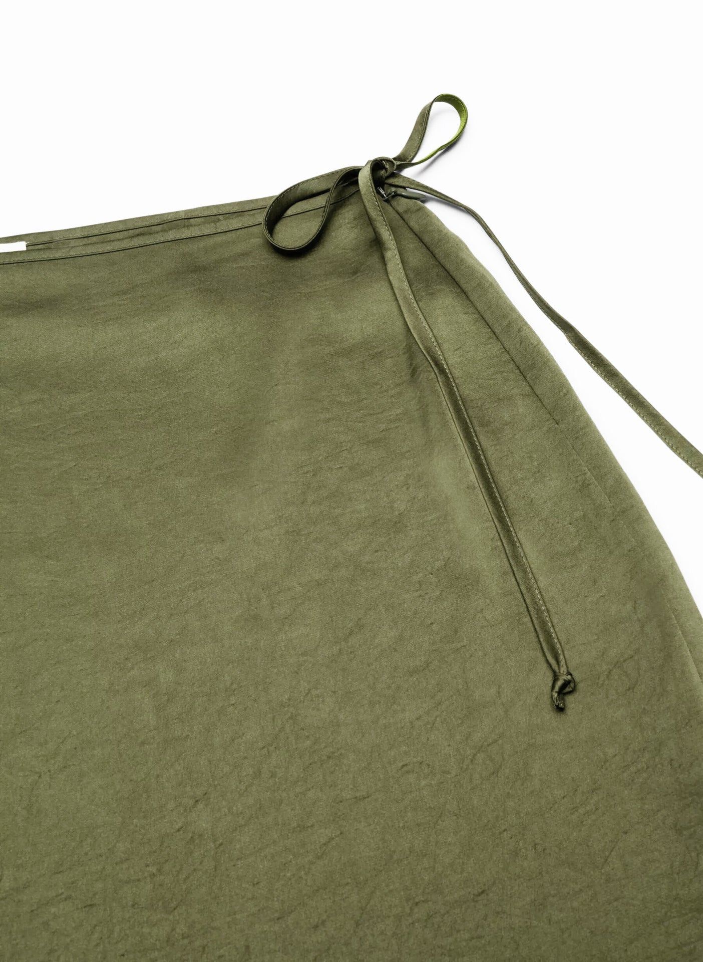 Women Clothing Lace Up Satin Skirt High Waist Slit Straight Skirt Solid Color Maxi Dress Women