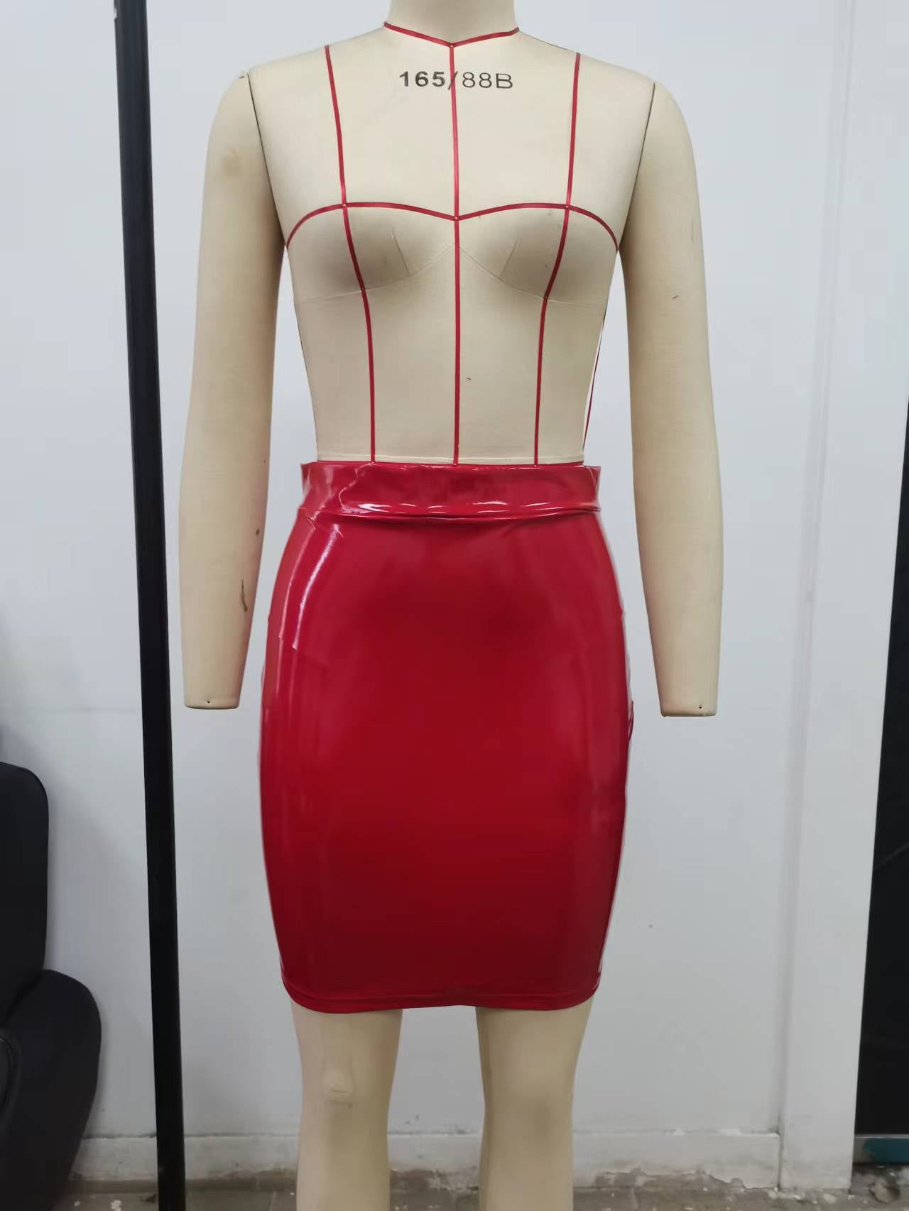Elegant Glossy Waist Tight Hip Women Skirt Women