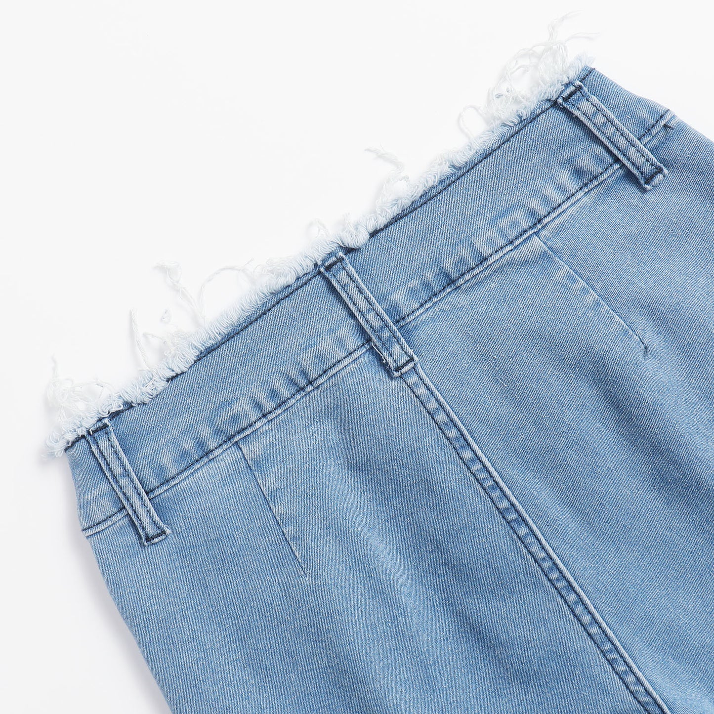 Real Shot Early Autumn Women Frayed Edge Cat Beard Hip Lifting Stretch Skinny Jeans