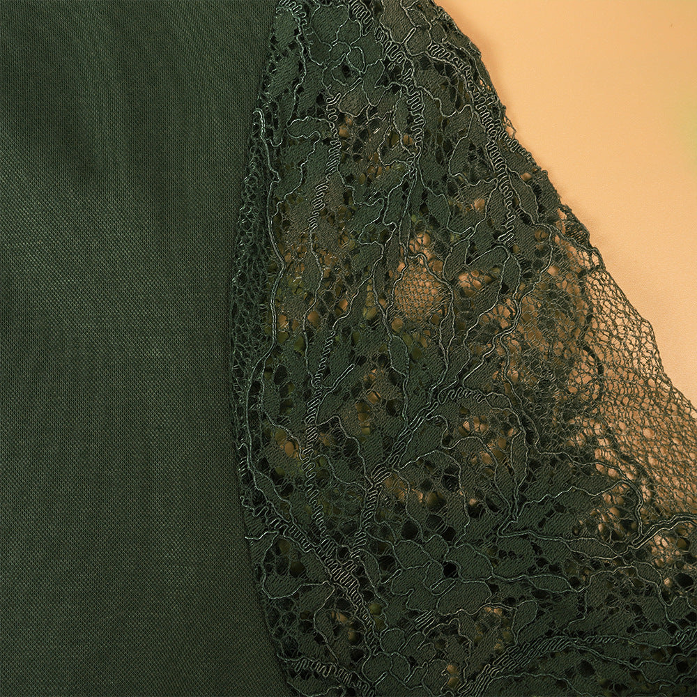 Lace Long Sleeved Dress V Neck Sexy See Through Sexy Dress Party Dress