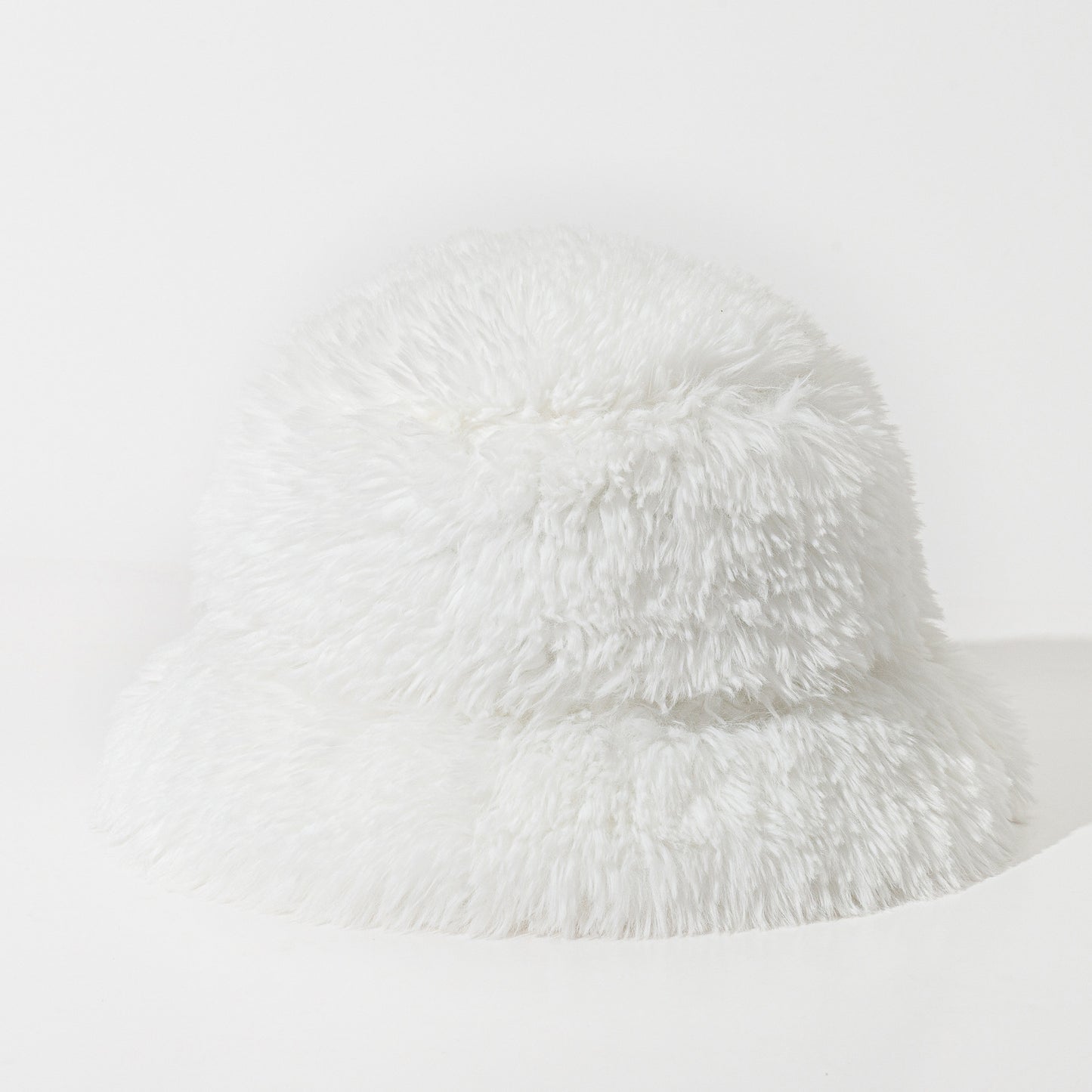 Furry Solid Color Fisherman Hat Women Autumn Winter Thickened Warm Hat Ear Protection Face Showing Small Bucket Cap