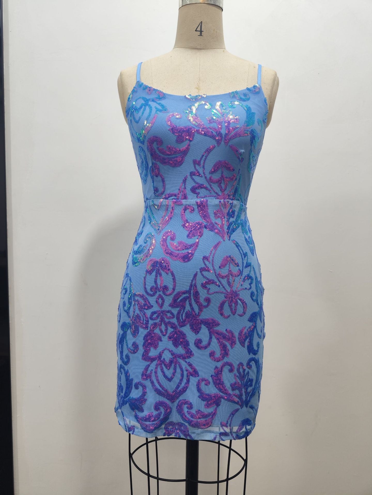 Summer Sequin Sling Sequin Sexy Sheath Slim Fit Dress