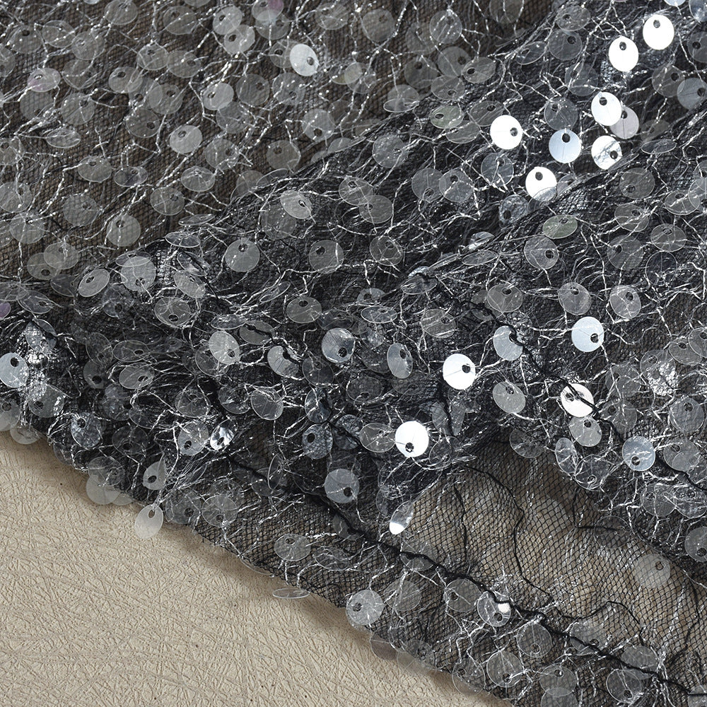 Women Clothing Spring Summer Type Sequin See through Slip on Top Cloak Type Chest Wrapped Women