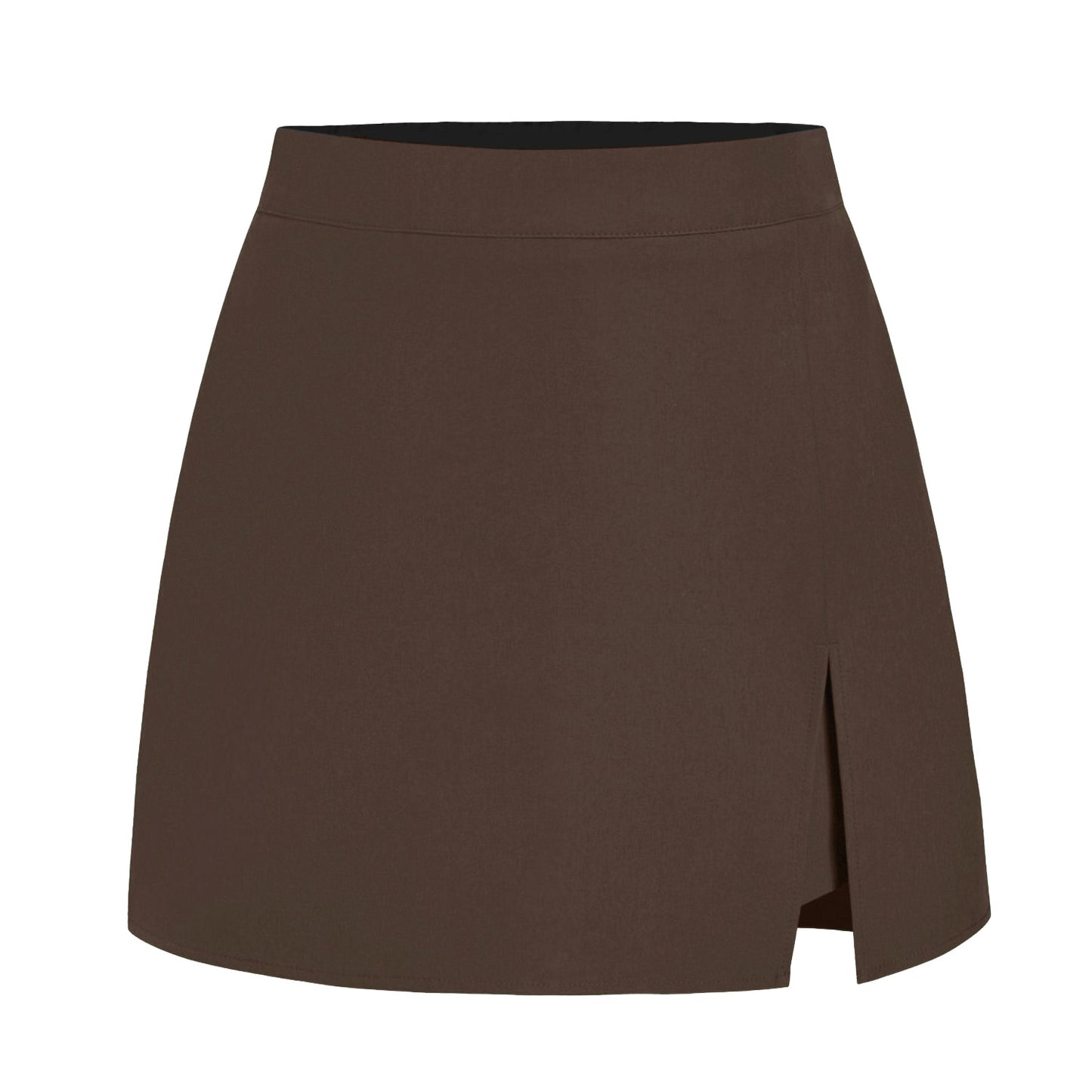 Women Clothing High Waist Slit Pantskirt High Quality Stretch Zipper Culottes Skirt