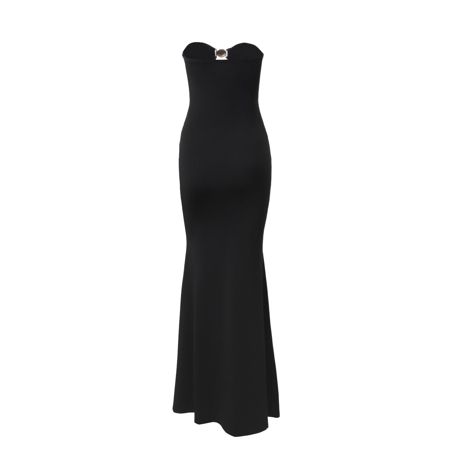 Fall Women Clothing Sexy Bandeau Elegant Solid Color High Waist Sheath Dress