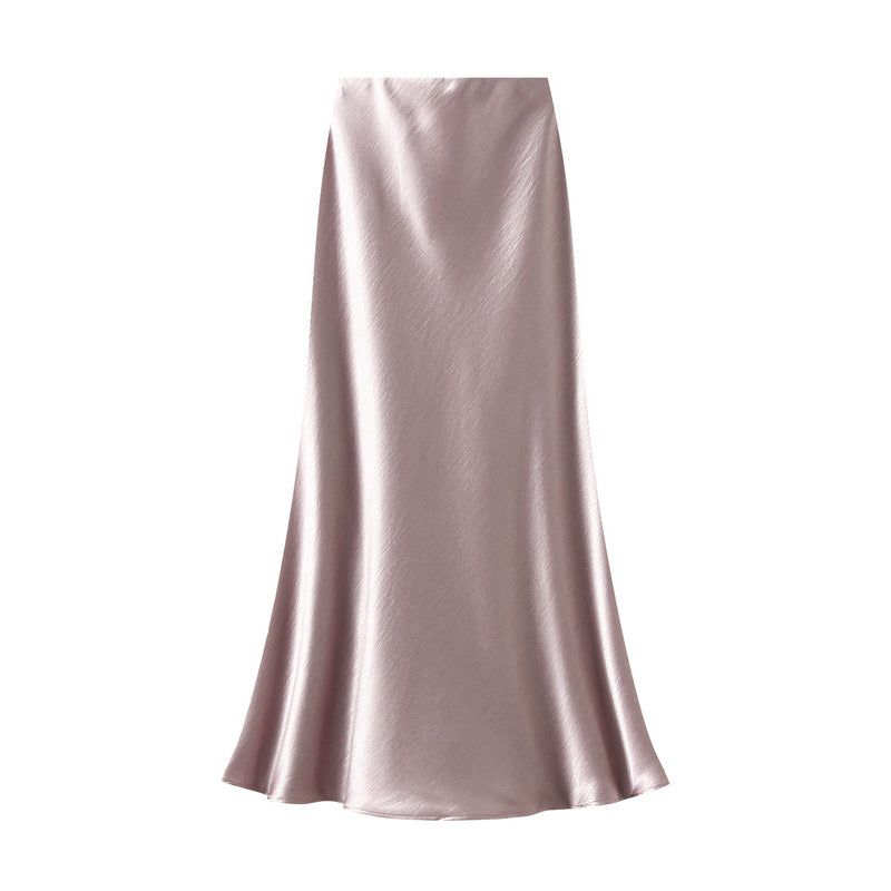 Chinese Three Dimensional Floral Long Skirt Summer Satin Slimming Dress Maxi Dress