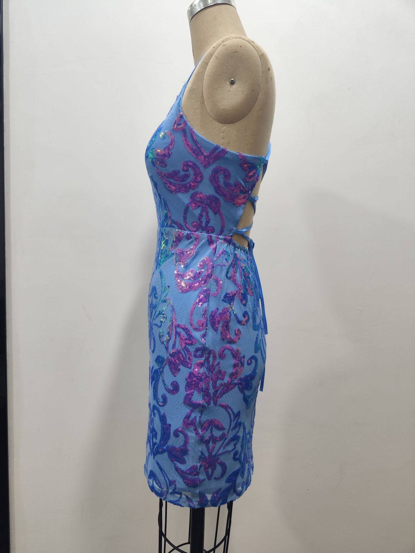 Summer Sequin Sling Sequin Sexy Sheath Slim Fit Dress