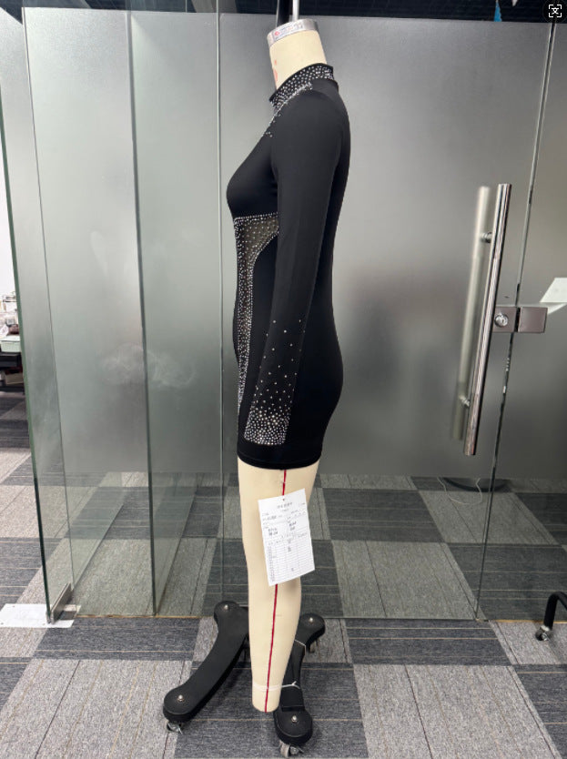 Sexy Drilling See through Elastic Slim Fit Bodysuit