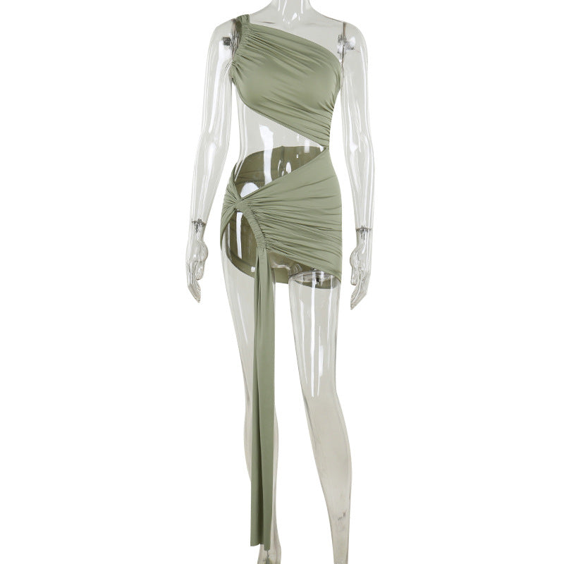 Autumn Socialite Elegant Sexy Slim Design Mesh Ribbon Dress Women