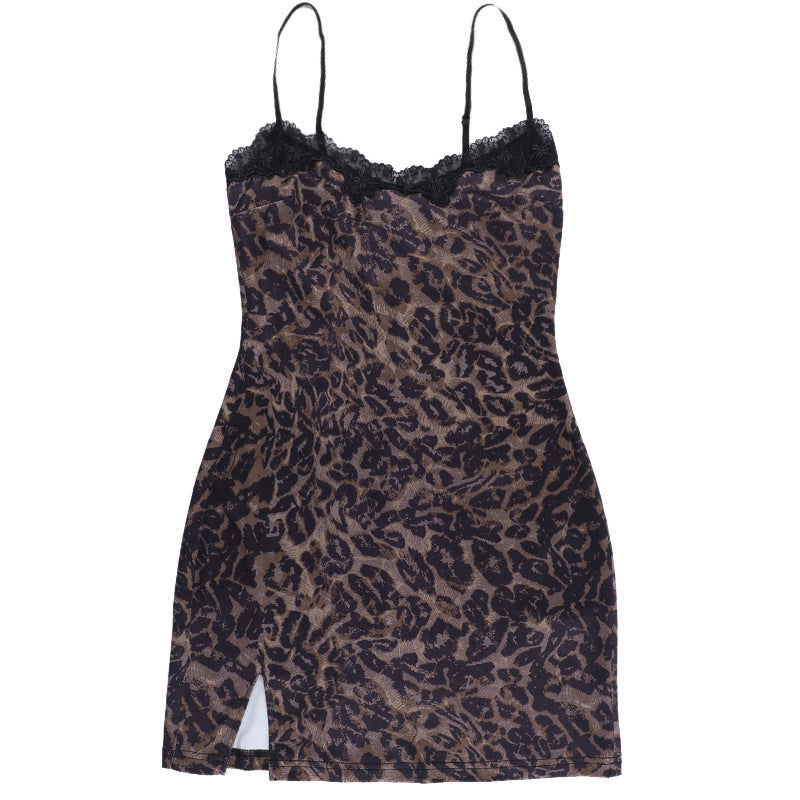 Women Sexy Split Suspender Waist Sheath ulation Dress