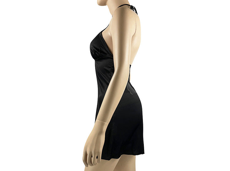 Summer off Shoulder Backless Satin Slim Criss Cross Fit Sexy Strap Dress