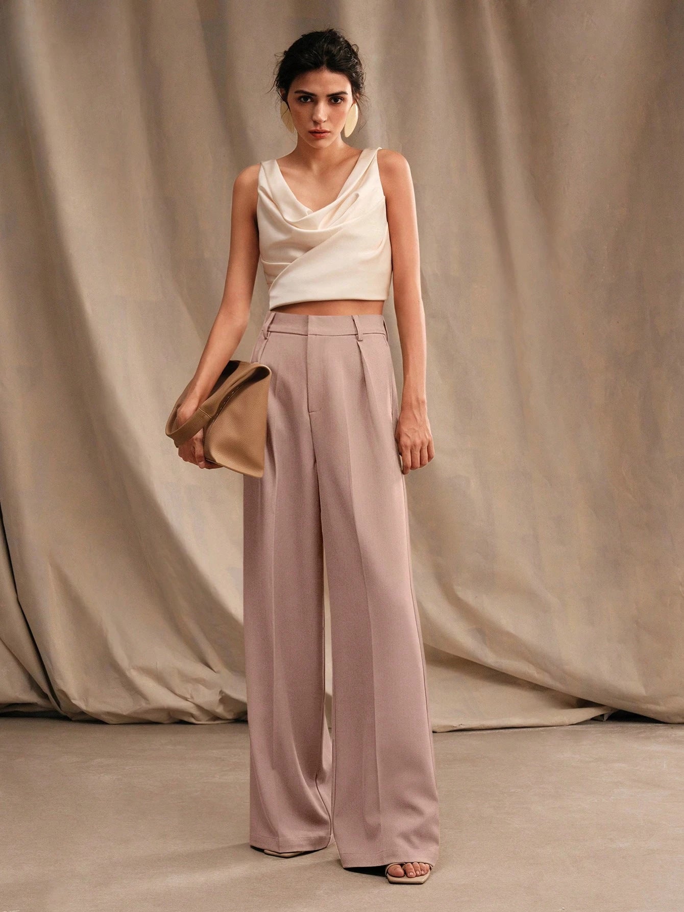 Women Wide Leg Pants Women Spring Autumn High Waist Design Loose Casual Straight Slimming