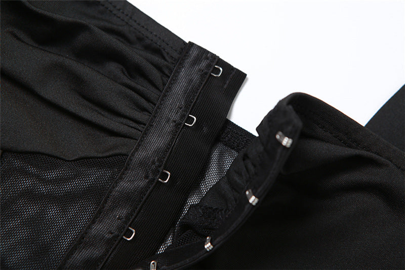 Spring Women Clothes Suspenders Sexy Low Cut See Through Slim Slimming Jumpsuit