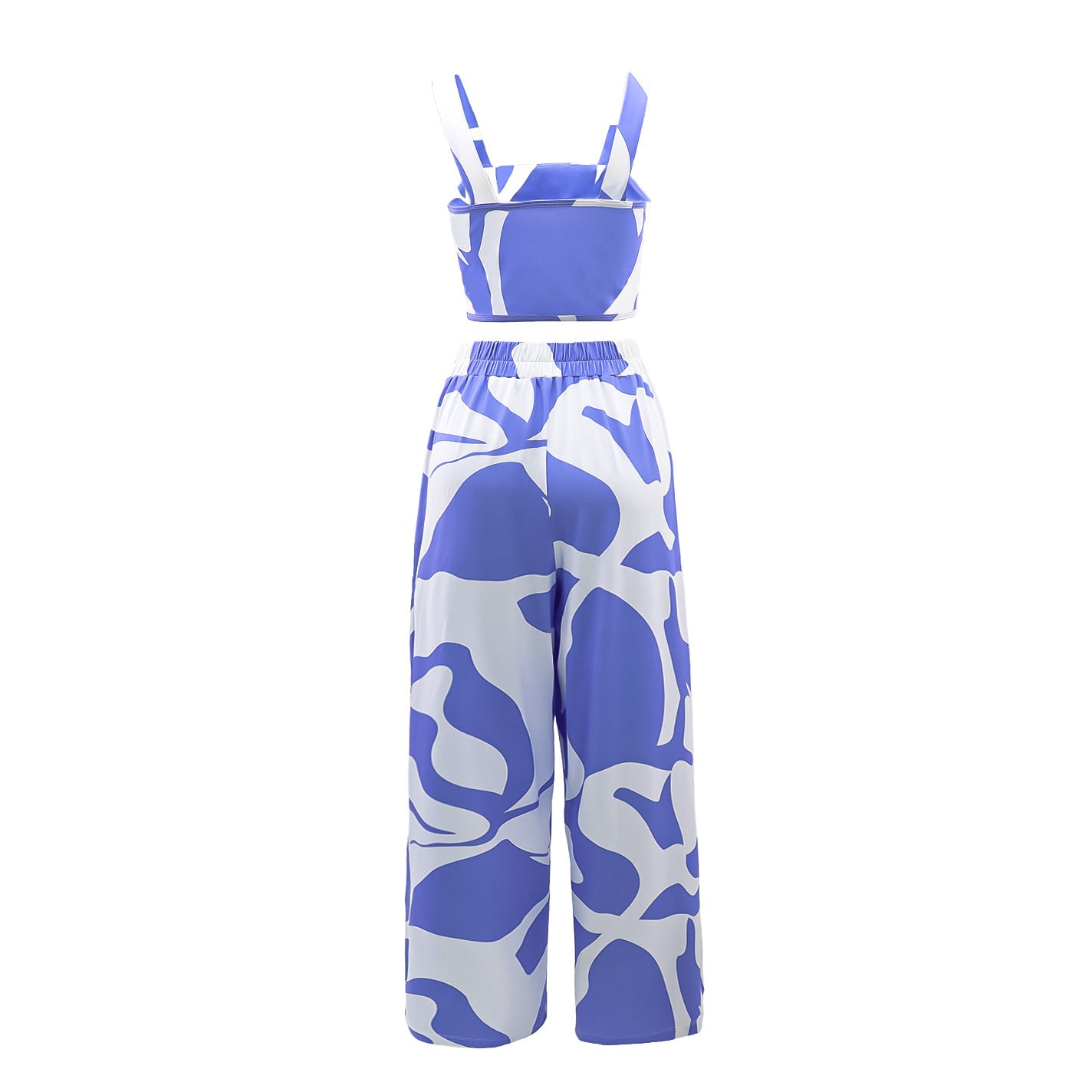 Women Casual Printed Sling Top Two Piece Sets Pants