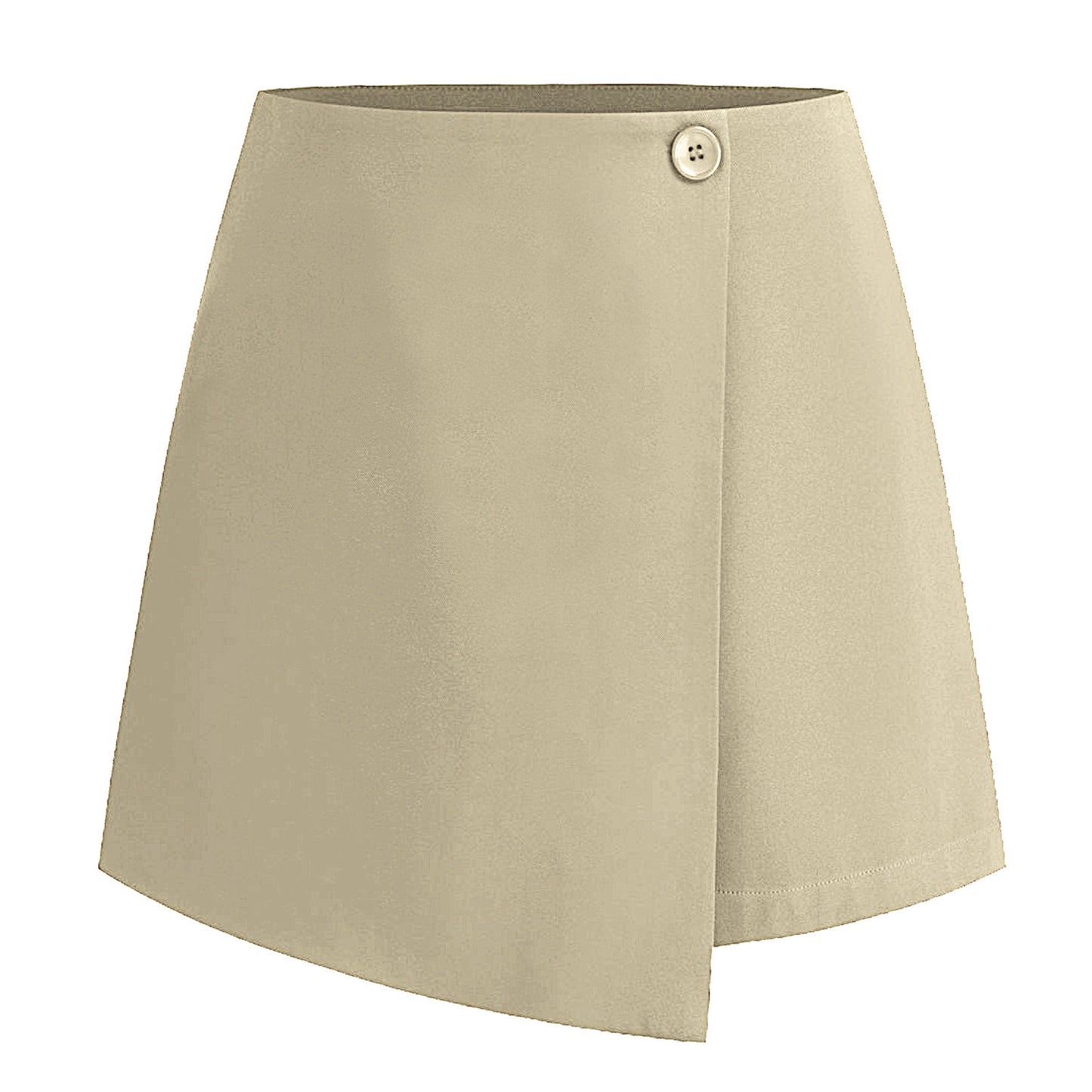 Women Clothing Irregular Asymmetric Stretch Pantskirt Summer High Waist Zipper Button Culottes for Women