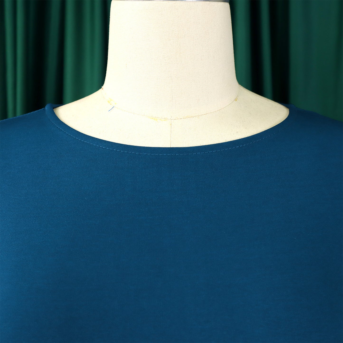 Solid Color round Neck Office Office Hip Dress