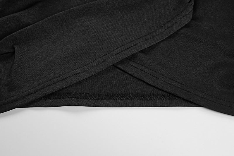 Summer Solid Color Slim Fit Advanced Texture Sleeveless Ruffle Hip Dress