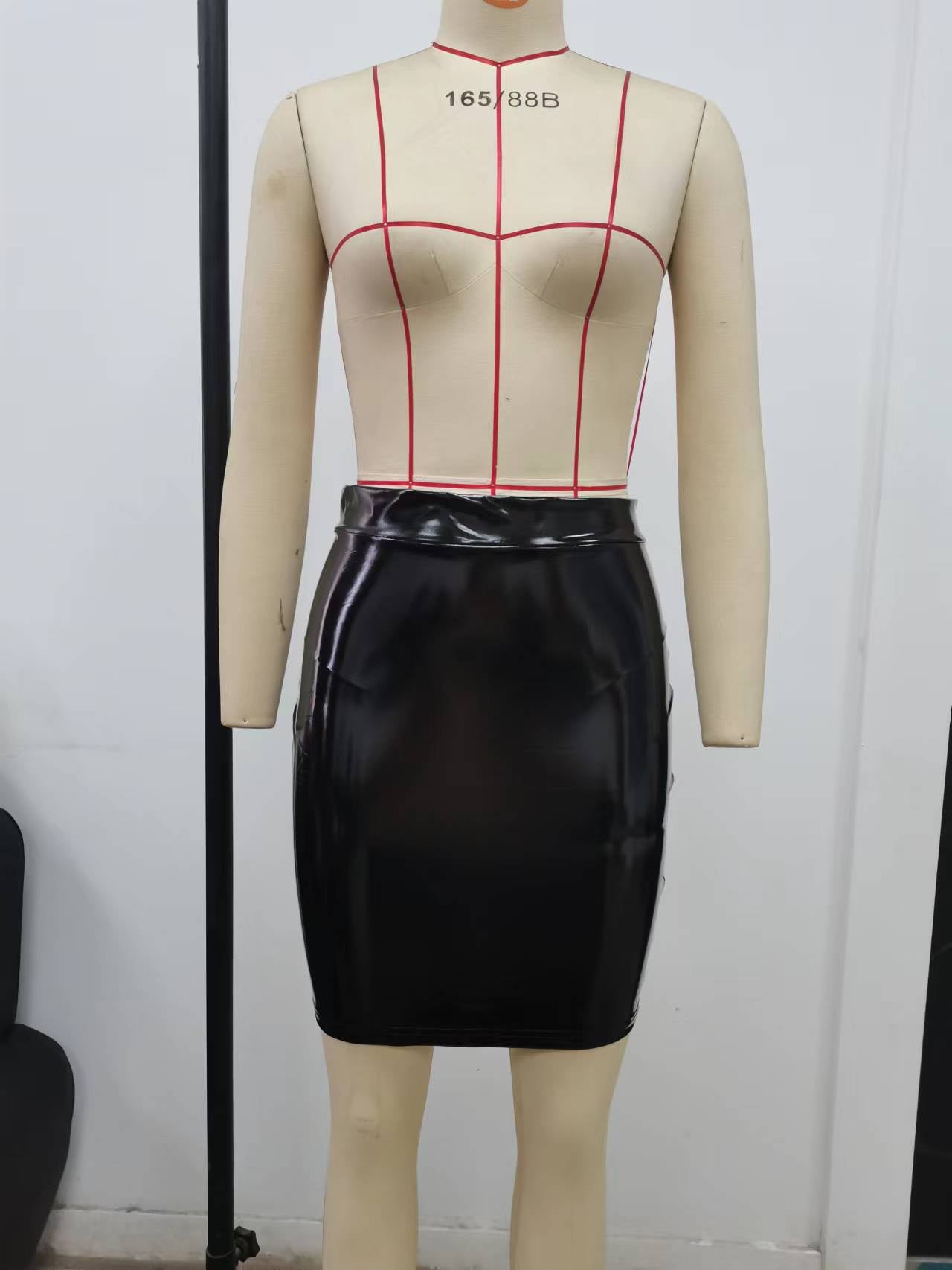 Elegant Glossy Waist Tight Hip Women Skirt Women