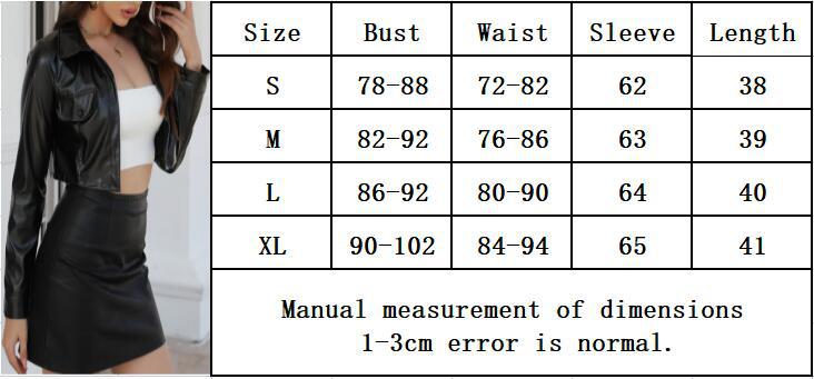 Women Clothing Winter Popular Maillard Personality Collared Breasted Cropped Faux Leather Cardigan Coat