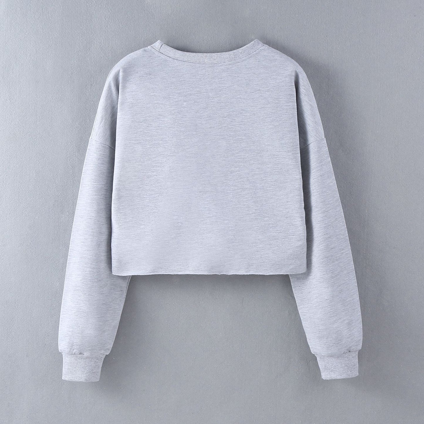 Street Internet Influencer Fashionmonger 80 Letters Sexy Women Top Short Long Sleeve