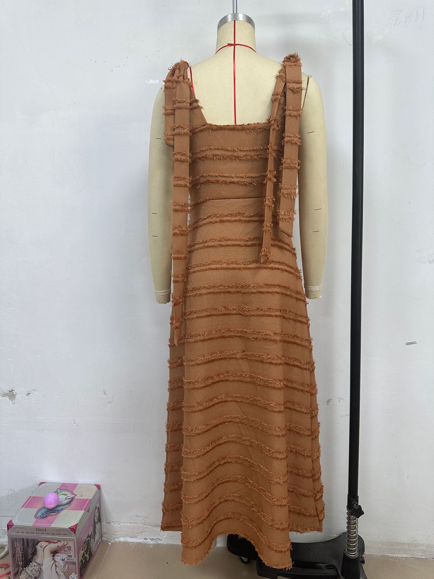 Summer French Retro Gentle Elegant V neck Texture Dress
