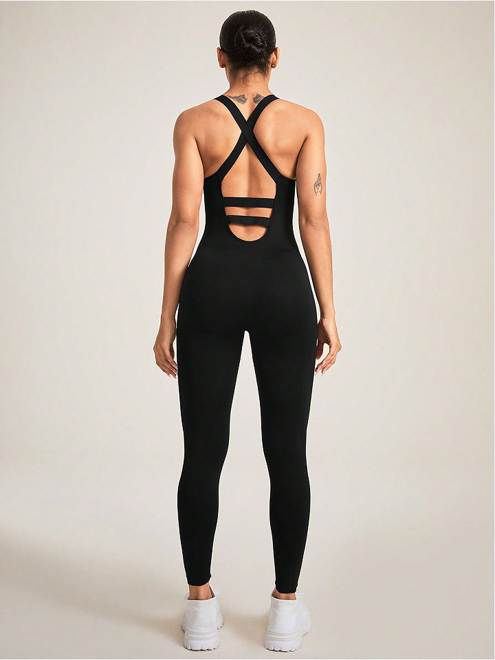 Quick Drying Seamless Yoga Corset One Piece Sexy Sleeveless One Piece Sports Fitness Yoga Clothes Women