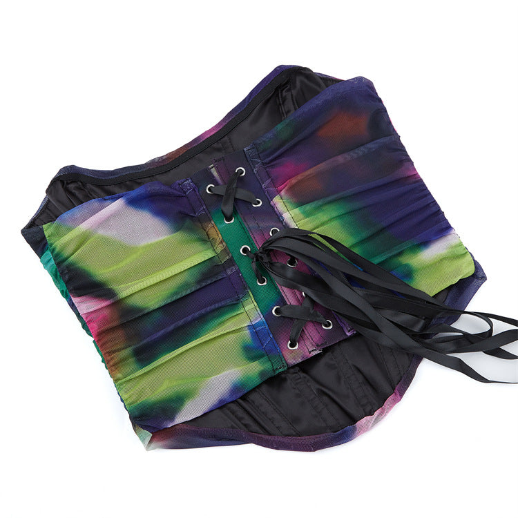 Colorful Breathable Mesh Elastic Tube Top Chest Support Sexy Top