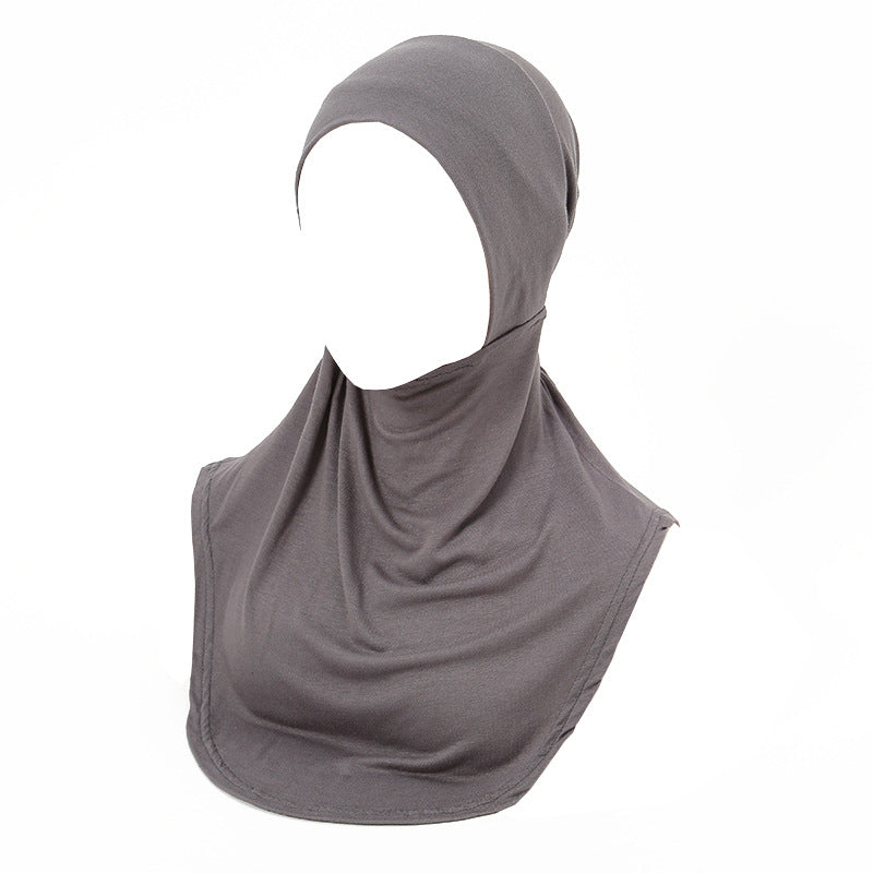 Large Sleeve Cap Mercerized Cotton Bottoming Hood Solid Color Soft Base Tam Shanter
