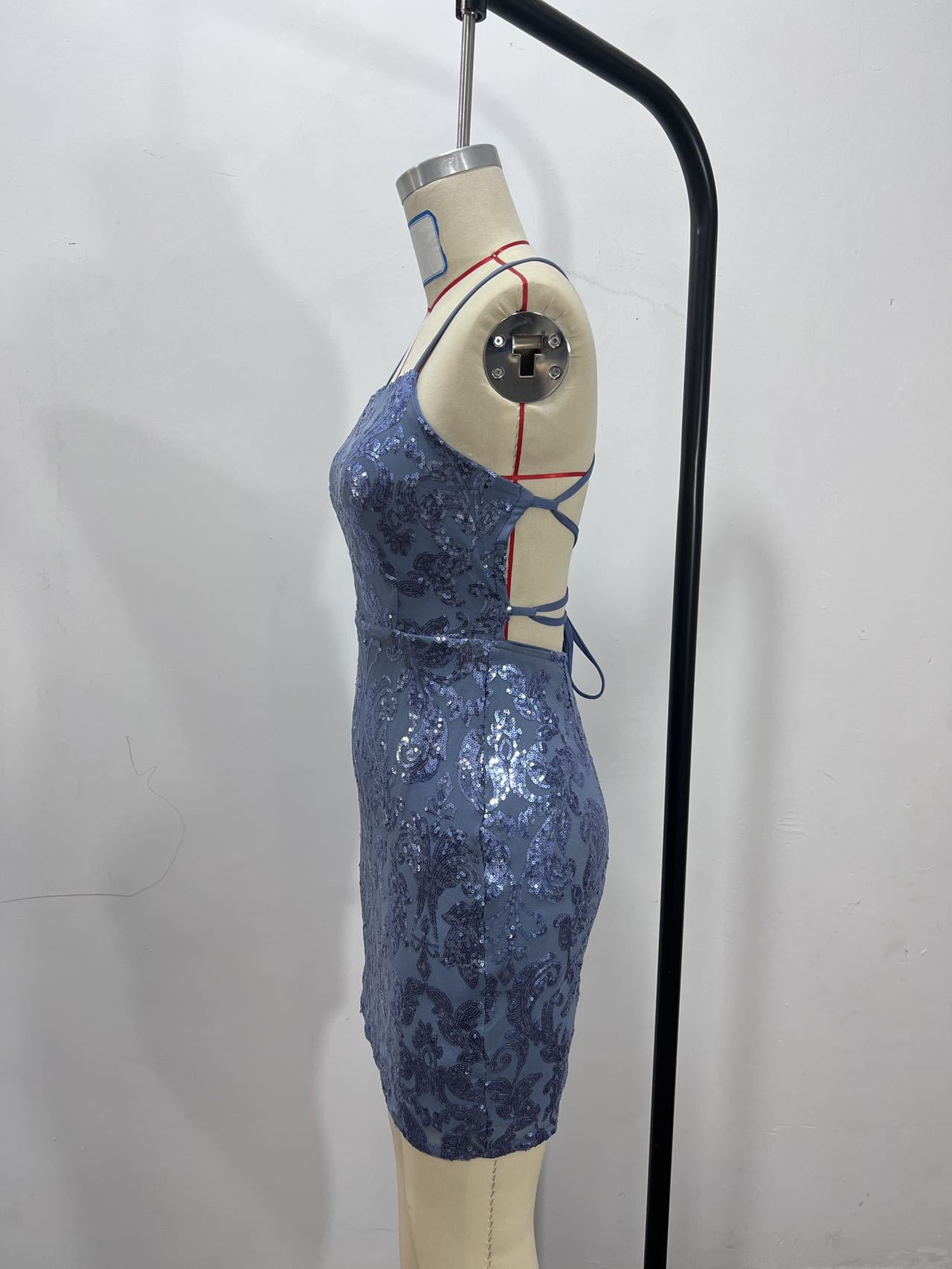 Arrival Dress Summer Sequ Sexy Sling Backless Hip Dress