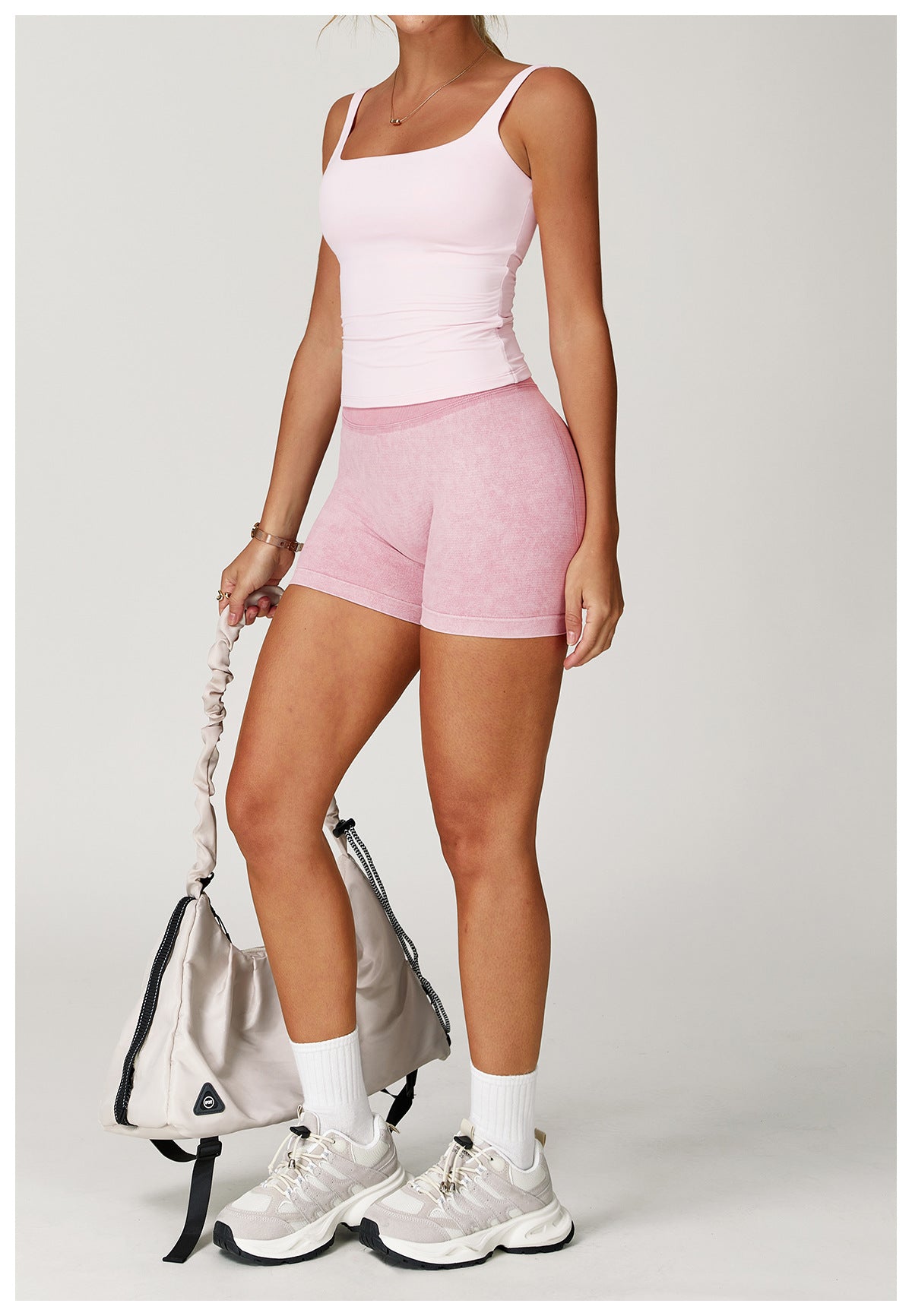 Seamless Stone Washed Yoga Shorts High Waist Hip Lift Shorts Skinny Running Sports Fitness Yoga Pants Women