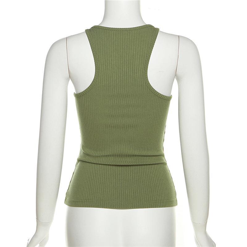 Women Clothing Summer Women Clothing Invisible Sexy Suspenders Sexy Solid Color Slim Fit Figure Flattering Sleeveless