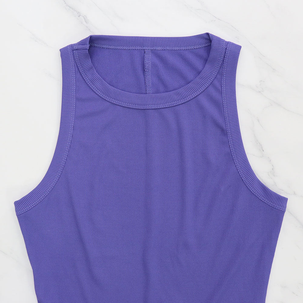 Women Tight Dress Slim Fit Sexy Sheath round Neck Sleeveless Midi Dress