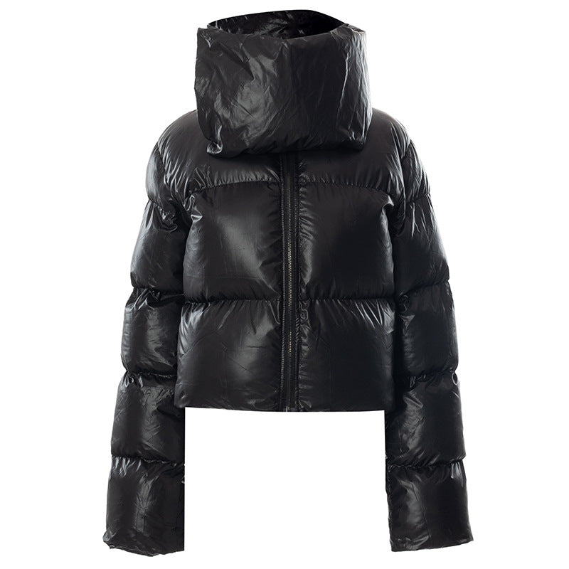 Women Wear Winter Thick Snap on Scarf Coat Warm Keeping Cotton Clothing Bread Coat