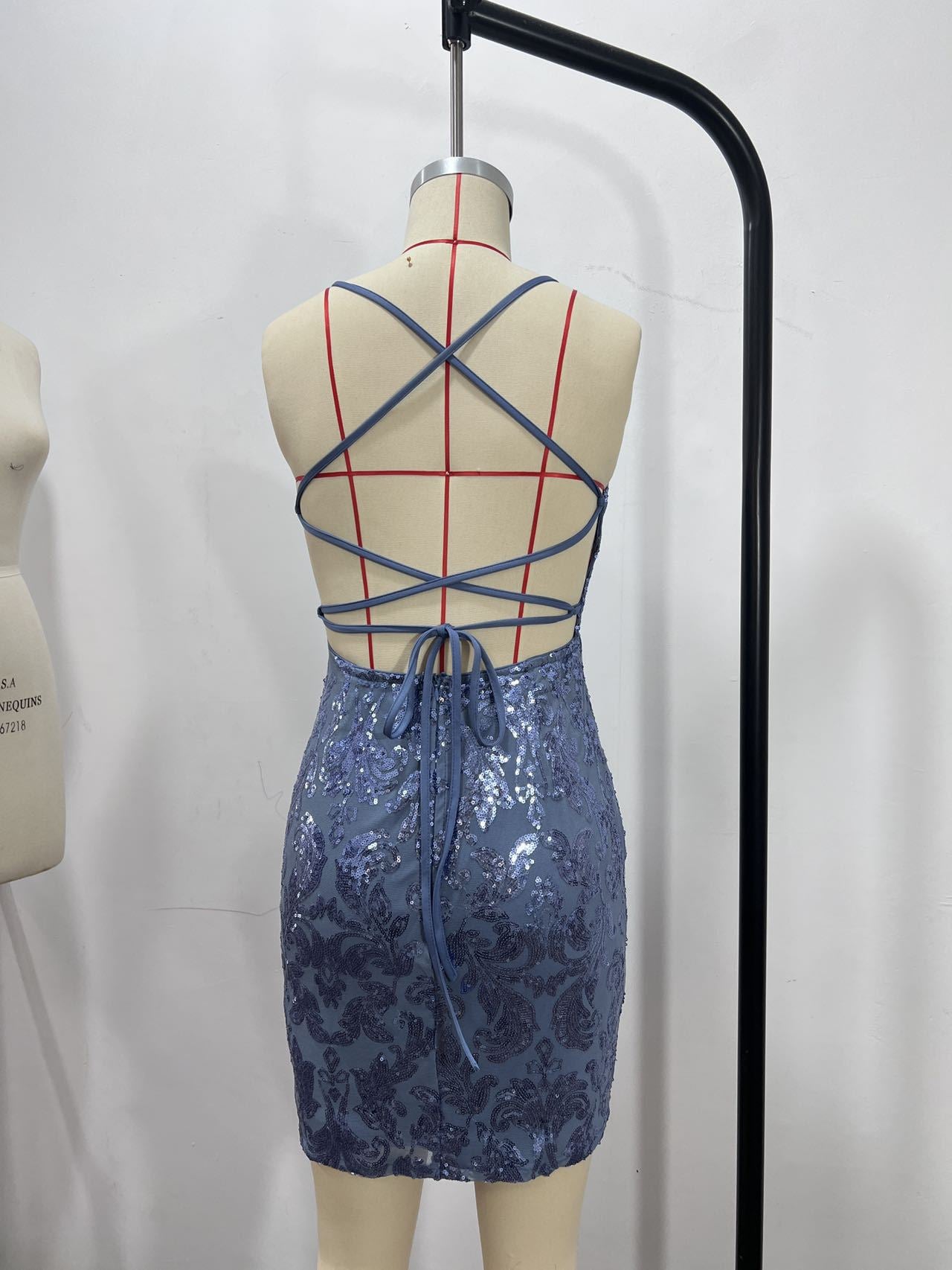 Arrival Dress Summer Sequ Sexy Sling Backless Hip Dress