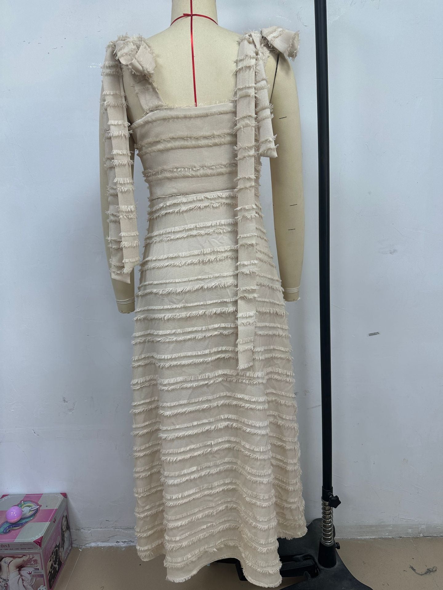 Summer French Retro Gentle Elegant V neck Texture Dress