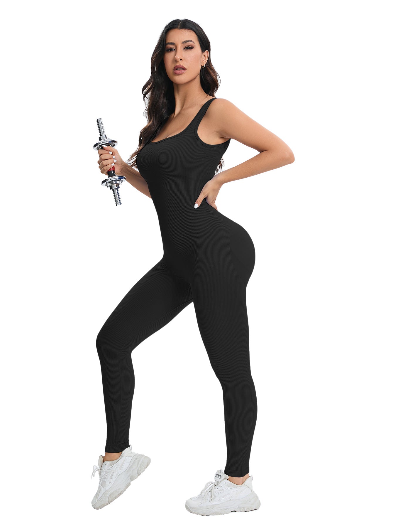 Sports Yoga Bodysuit Trousers Running Workout Quick Drying Breathable Seamless Knitted Peach Hip Slim Fit