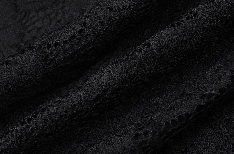 Women Clothing Summer Sexy Lace Stitching Slim Long Sleeve Dress
